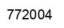 Number 772004 black image