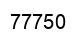Number 77750 black image