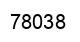 Number 78038 black image