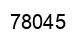 Number 78045 black image