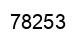 Number 78253 black image