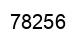 Number 78256 black image