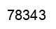 Number 78343 black image