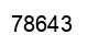 Number 78643 black image