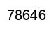 Number 78646 black image