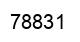 Number 78831 black image
