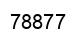 Number 78877 black image