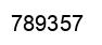 Number 789357 black image