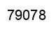 Number 79078 black image