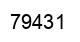 Number 79431 black image