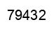 Number 79432 black image