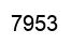 Number 7953 black image