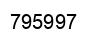 Number 795997 black image