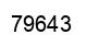 Número 79643 imagen negro