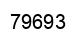 Number 79693 black image