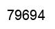 Number 79694 black image