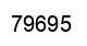 Number 79695 black image