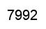 Number 7992 black image