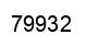 Number 79932 black image
