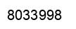 Number 8033998 black image