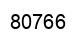 Number 80766 black image