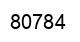 Number 80784 black image