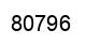 Número 80796 imagen negro