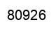 Number 80926 black image
