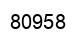 Number 80958 black image