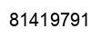 Number 81419791 black image