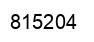 Number 815204 black image