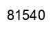 Number 81540 black image