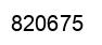 Number 820675 black image