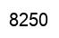 Number 8250 black image