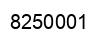 Number 8250001 black image