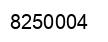 Number 8250004 black image