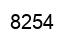 Number 8254 black image