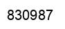 Número 830987 imagen negro