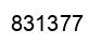 Number 831377 black image