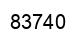 Number 83740 black image