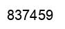 Number 837459 black image