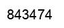Number 843474 black image