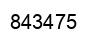 Number 843475 black image