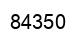 Número 84350 imagen negro