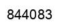 Number 844083 black image