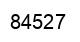Number 84527 black image