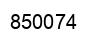 Number 850074 black image