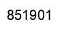 Number 851901 black image