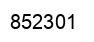Number 852301 black image