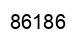Number 86186 black image